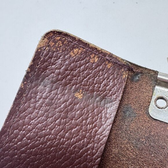 Vintage Brown Cowhide Leather Tri-Fold 6 Key Holder Wallet Spring Steel Hooks - Picture 13 of 13